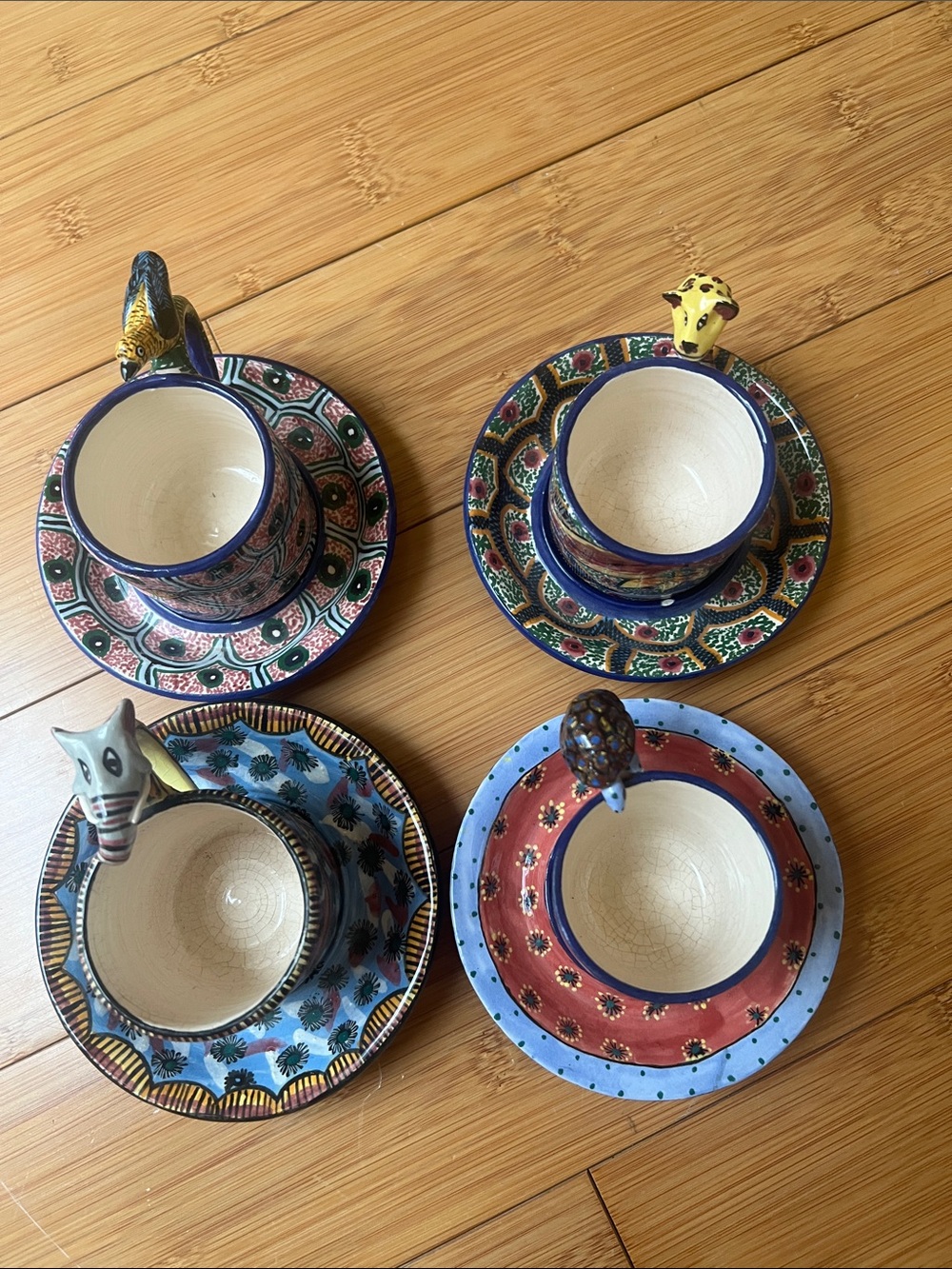 Set of 4 Ardmore Design Studio espresso cups and saucers South Africa - Picture 4 of 12